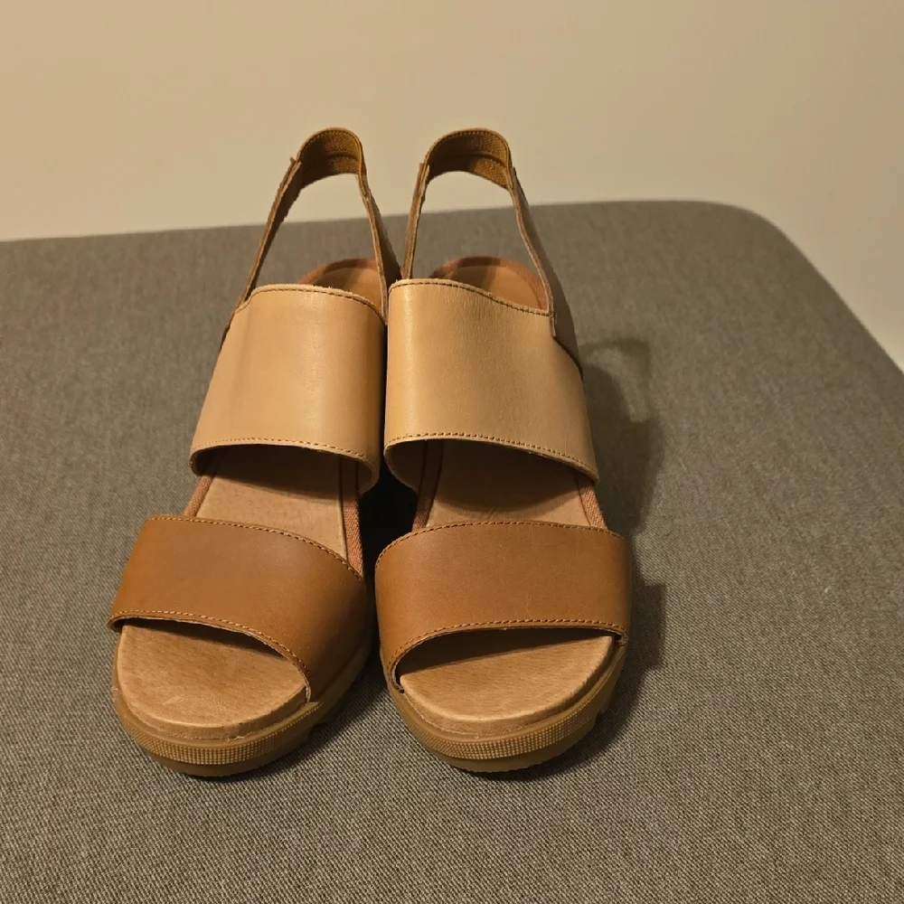 Sorel Tan and Brown Women's Sandals - Picture 1 of 4